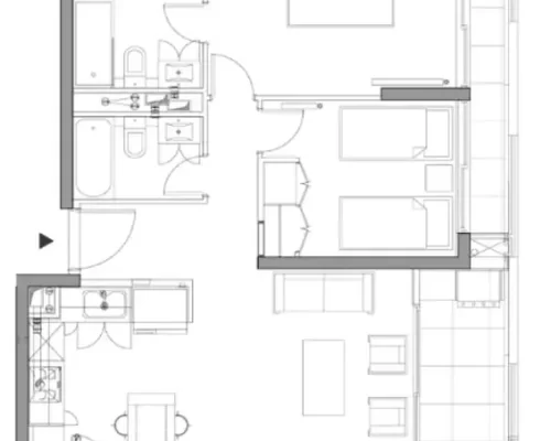 Departamento 2d2b en Providencia venta con bono pie