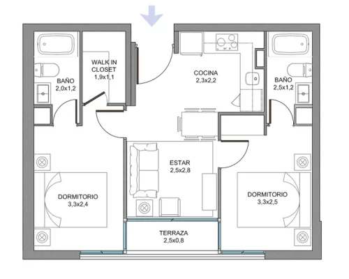 Departamento 1d1b 39,11 m2 enttrega inmediata con bono pie Santiago Centro comopra sim ahorros
