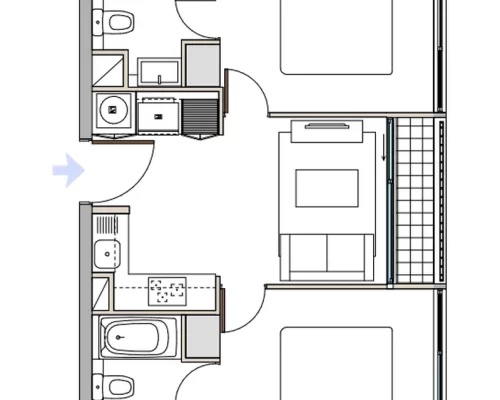 Departamento 2d2b Mariposa Santiago Centro metro Franklin