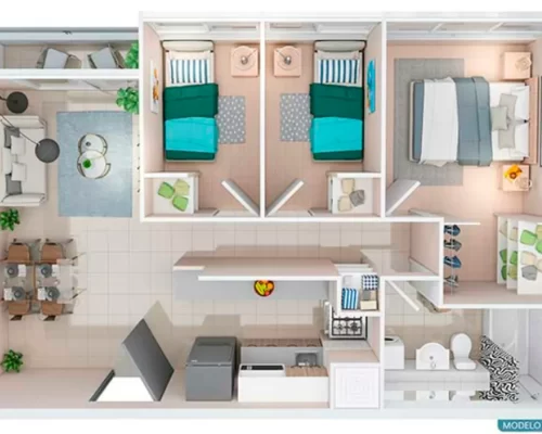 Departamento 3d1b 48 m2 en San Joaquin entrega inmediata bono pie y tasa rebajada