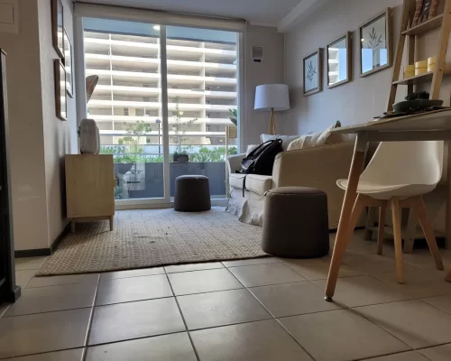 Living comedor con vita al balcón
