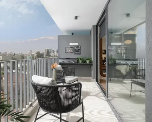 Terraza departamento en Providencia venta con bino pie