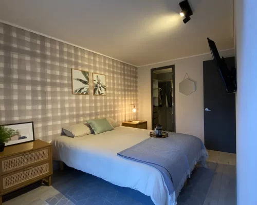 Walking closet dormitorio principal Departamento 2d2b 54 m2 entrega en La Florida entrega inmediata bono pie 15%
